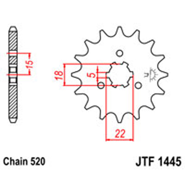 JT JT Gear Box Sprockets G/B 1445SC-13 KAW